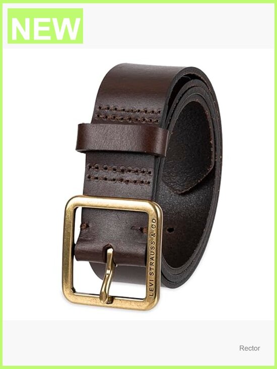 Women\'s Casual Leather Belt with Square Buckle